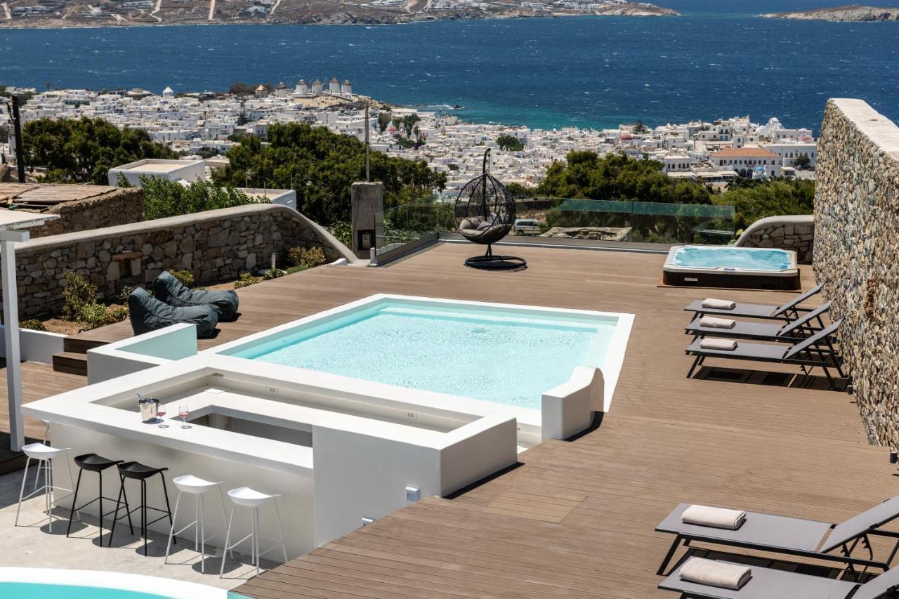 Villa In Mykonos - 6 Bedroom - 1Km From Mykonos Town - Infinity Pool - Sunset View Eksteriør bilde